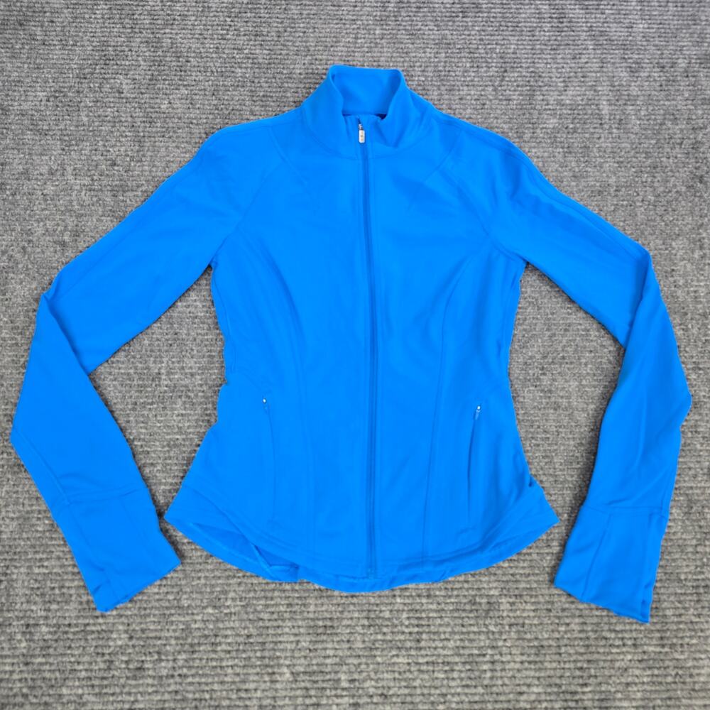 Lululemon InStill Jacket Women's 4 Poolside Blue Full Zip SmoothCover LW3EUES